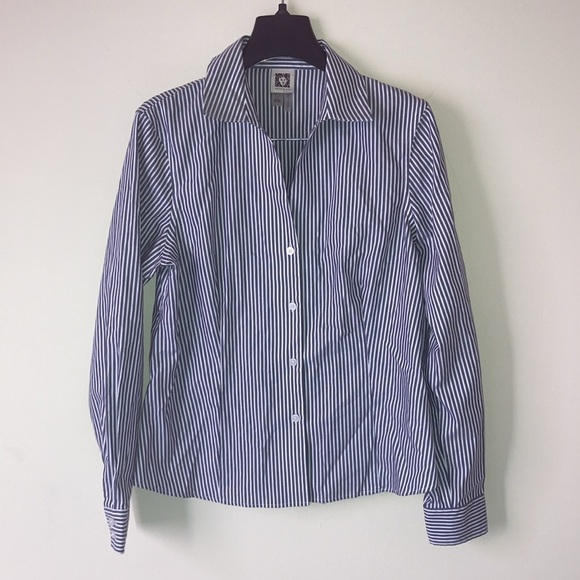 ANNE KLEIN | Long Sleeve Button Down Shirt - Picture 1 of 16